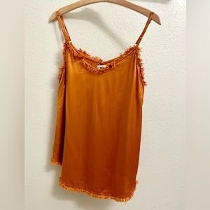 ALLISON JOY Exclusive Evereve Orange Silky Cami - Size Medium